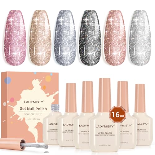 16ml 6-Color Glitter Gel