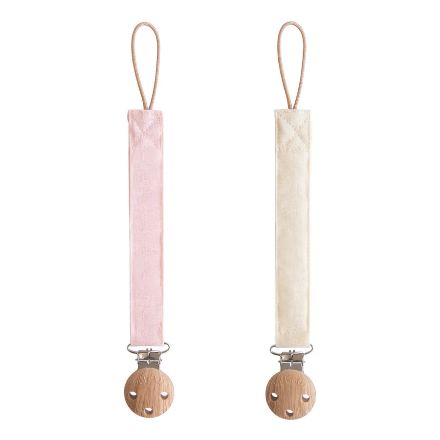 Organic Linen Pacifier Clip for Babies - Soft, Safe & Stylish Pacifier Holder for Newborns & Toddlers - Perfect for Strollers, Car Seats & Diaper Bags
