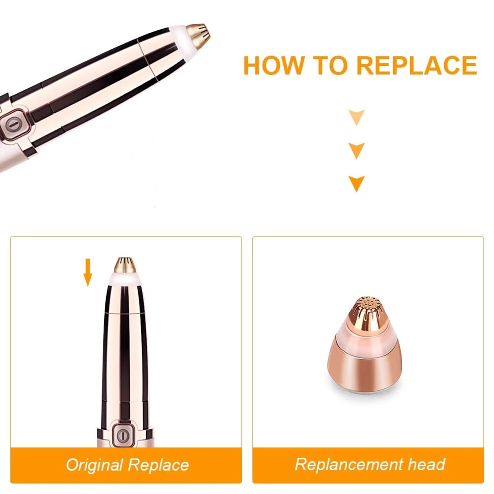 Flawless Brows Eyebrow Pencil & Hair Remover - 18K Gold Heads with Brush for Perfect Eyebrows at Home