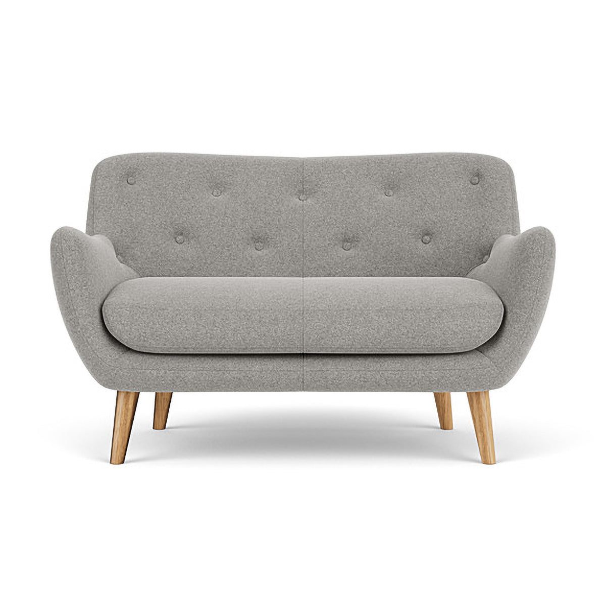 Herman Fabric 2 Seater Sofa - Modern Living Room Couch for Small Spaces, Apartment & Home Decor - Comfortable Loveseat with Soft Upholstery for Relaxing, Entertaining & Cozy Lounging