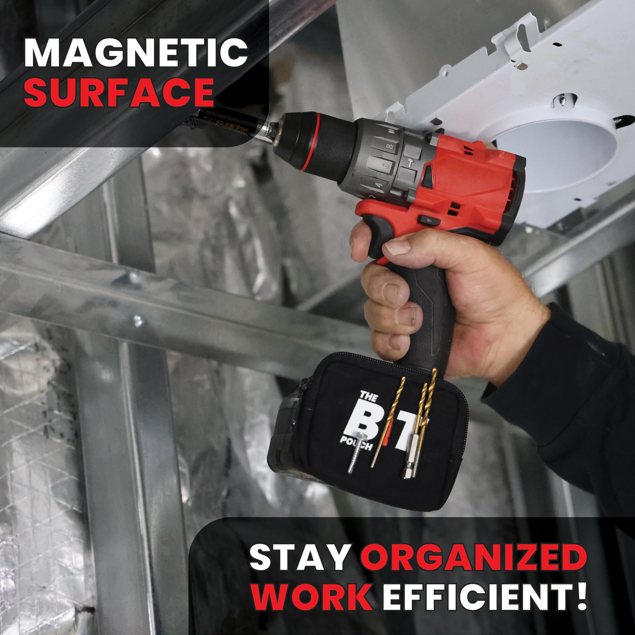 (Gen2) Magnetic Bit Holder - Secure Screws, Bolts & Drill Bits - Alternative to Magnetic Wristband - Ideal Electrician Tool & DIY Gadget Gift for Men - Perfect for Workshop, Construction & Home Repair Projects