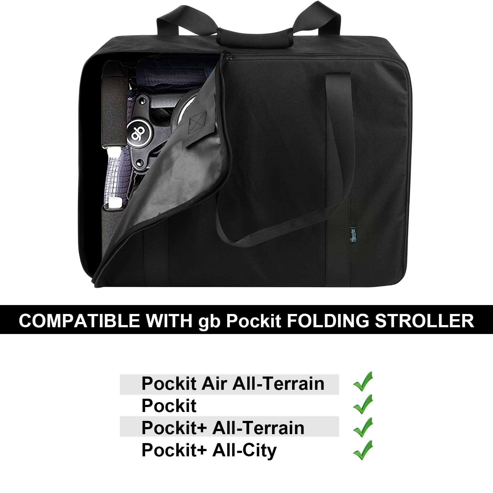 Beautyflier Airplane Stroller Travel Bag - Lightweight Gb Pockit Stroller Carrier Accessories | Perfect for Air Travel, Family Vacations & Daily Commutes