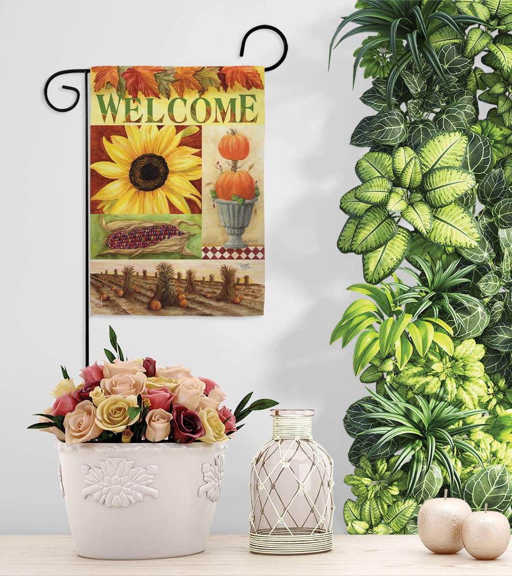 Sunflower Fall Harvest Vertical Flags Set - Home & Garden Decor for Autumn