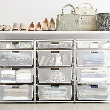 Elfa Freestanding Drawer 10-Runner Storage Unit - 1040mm Height - Multiple Size Options - Perfect for Bedroom, Closet & Office Organization