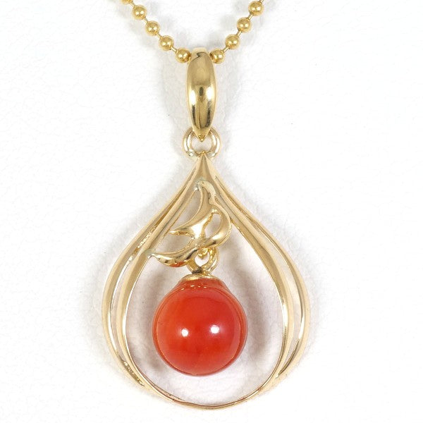 18K Yellow Gold Coral Necklace for Women - Elegant Handmade Jewelry Gift for Birthday, Anniversary & Valentine's Day - Perfect for Beach Weddings, Summer Parties & Boho Fashion