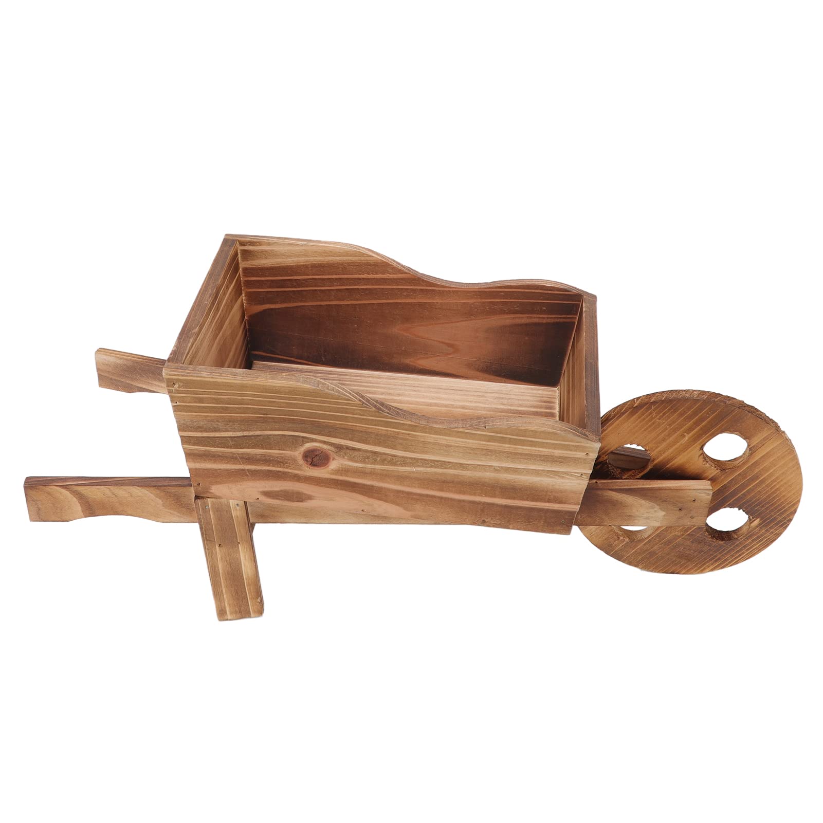 Sturdy Chinese Fir Wooden Flower Pot for Window Decoration - Anti-Deformation Planter Box with Wooden Cart for Courtyard, Garden & Home Decor