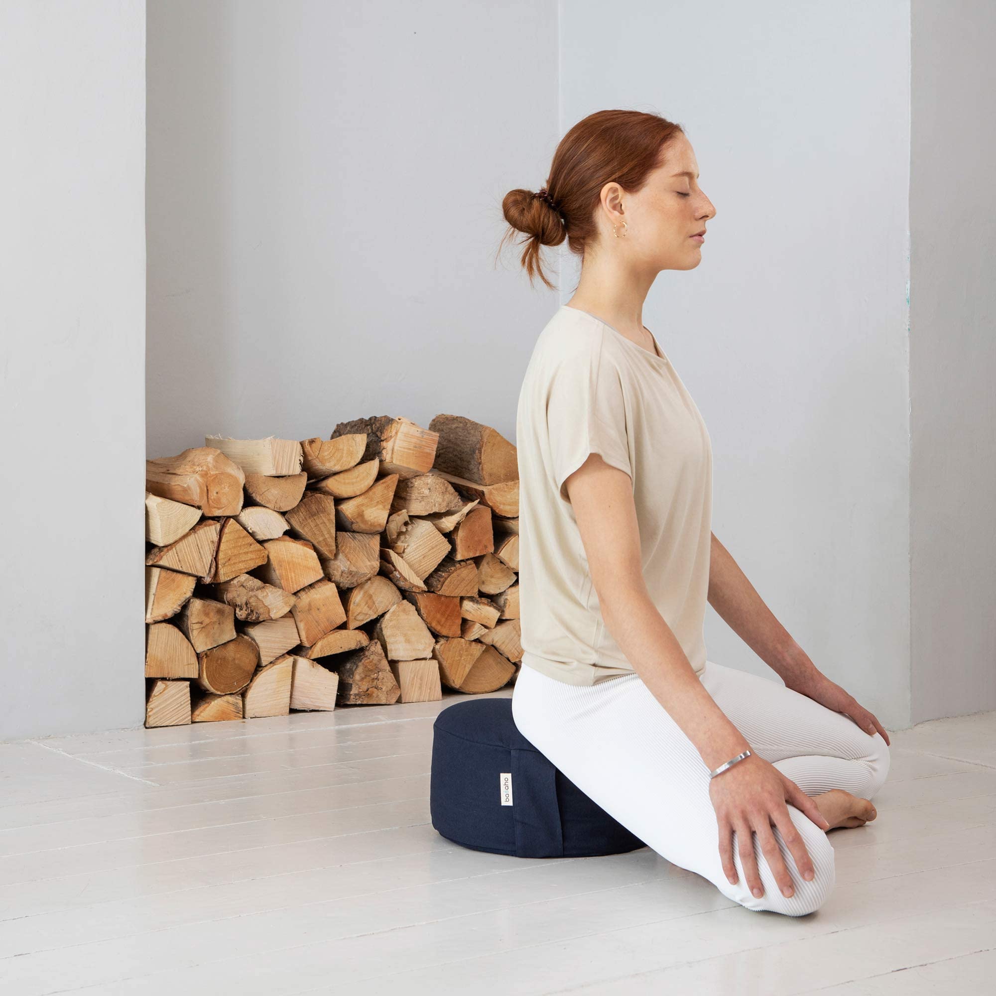 Organic Buckwheat Meditation Cushion with Removable Washable Cover - Certified Zafu Yoga Pillow for Zen Practice, Home Meditation & Yoga Studio Use