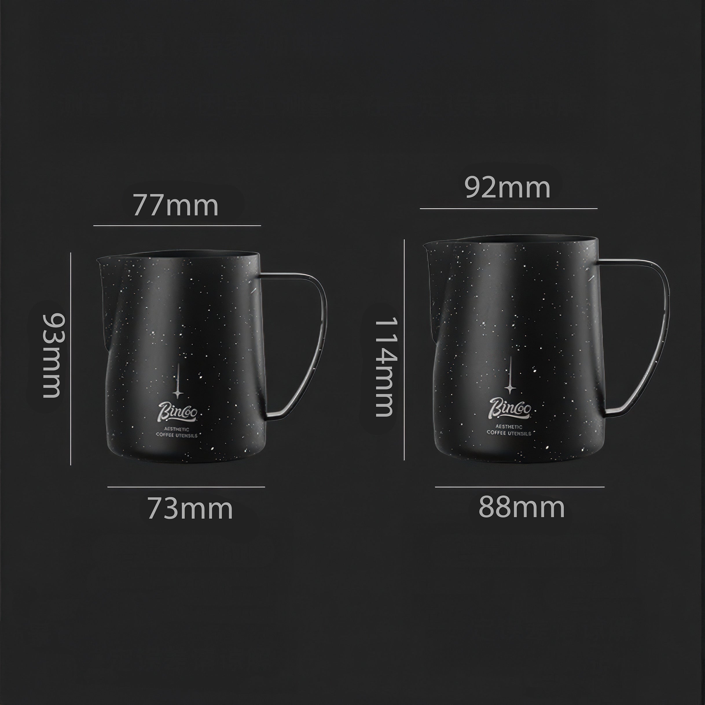 Professional Barista Milk Pitcher - Stainless Steel Latte Art Jug for Coffee Making, Perfect for Home Baristas & Coffee Shops - Ideal for Cappuccino, Latte & Espresso Drinks