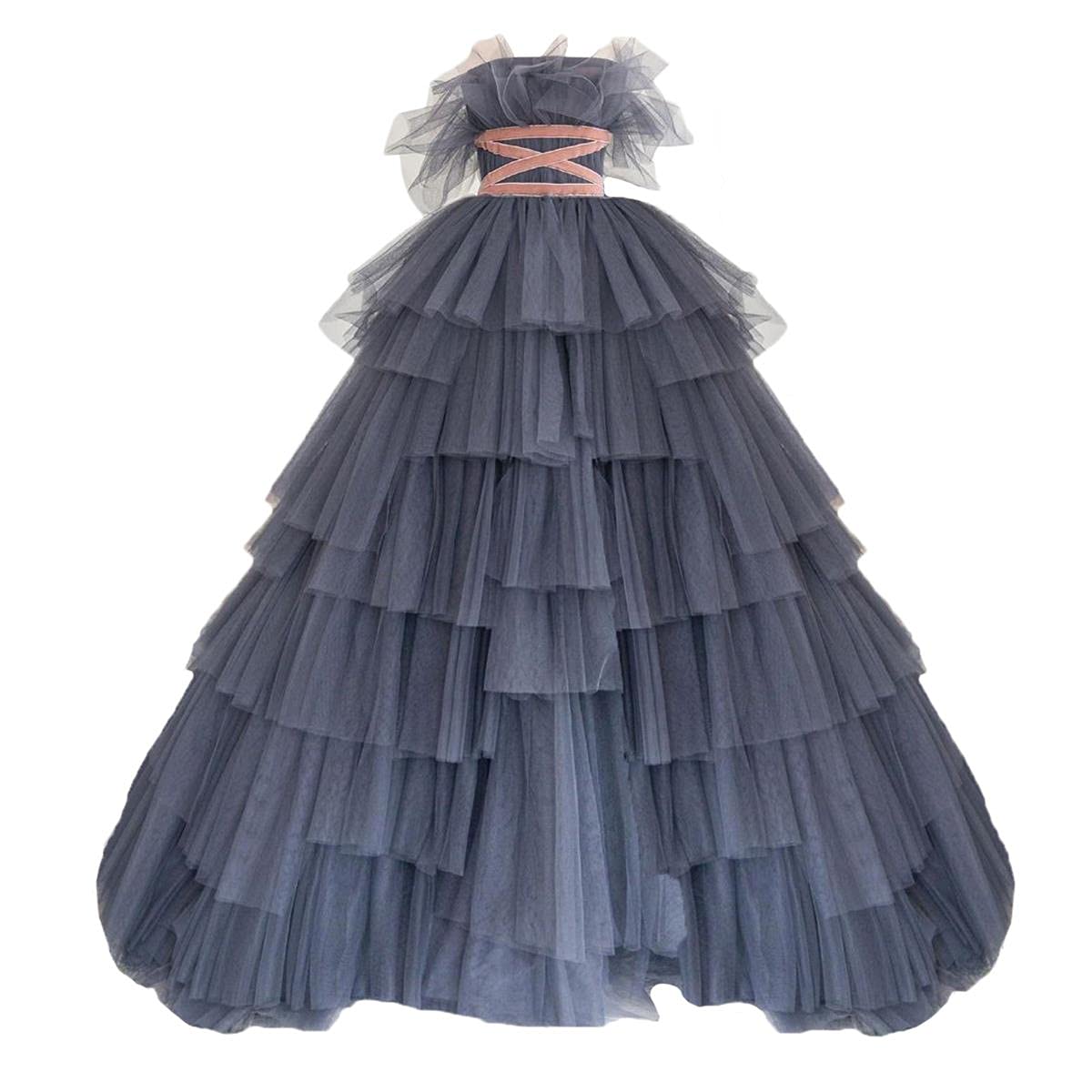 Elegant Strapless Tiered Long Prom Dress for Women | Wedding Party Evening Gown | Perfect for Formal Events, Homecoming & Special Occasions