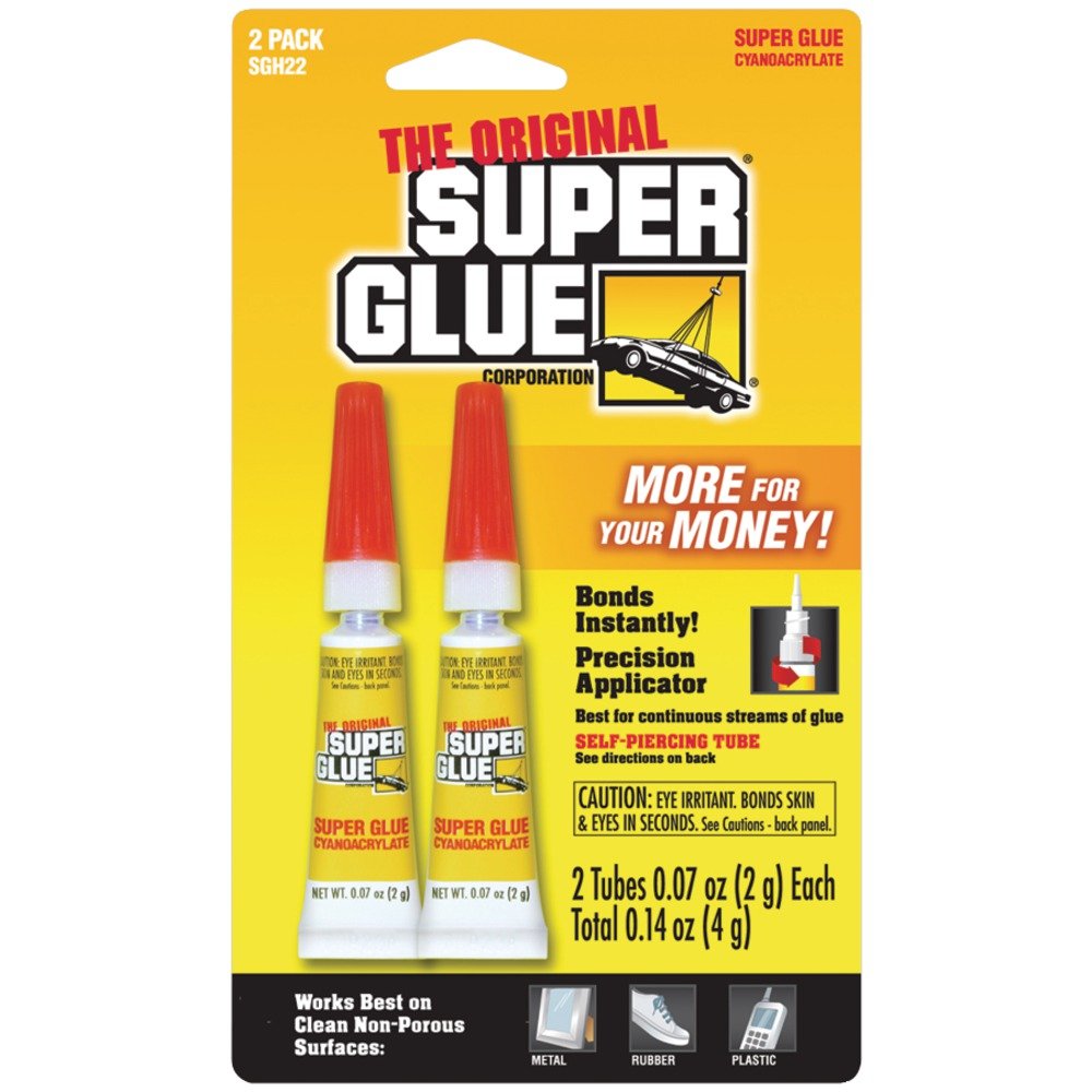 SUPER GLUE SGH22-48 Instant Adhesive (2-Pack) - Fast Bonding for Home Repairs, Crafts & DIY Projects