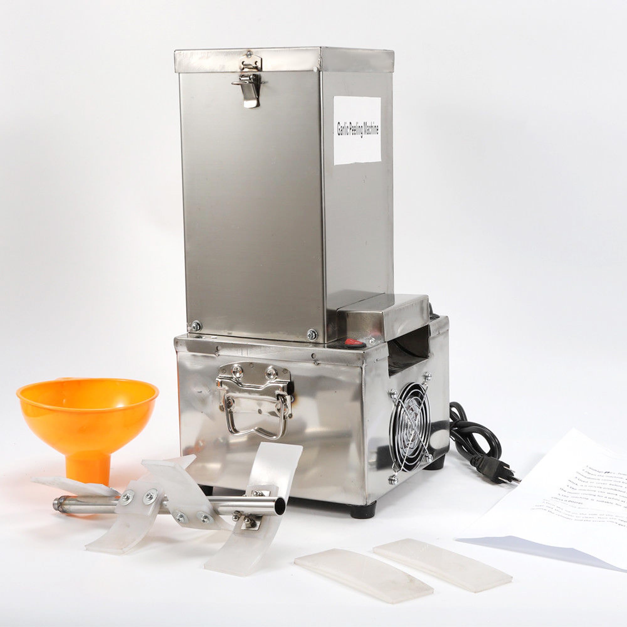 Electric Garlic Peeler Machine - Stainless Steel Commercial Automatic Garlic Peeling & Separator - 110V Garlic Processor for Kitchen, Restaurant, Hotel & Home Use - Perfect for Bulk Cooking, Meal Prep & Food Processing