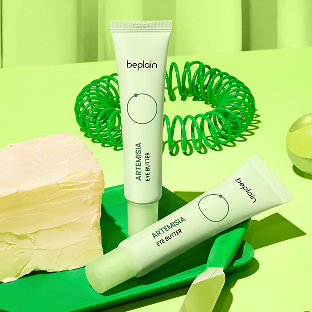 Beplain Artemisia Eye Butter 25ml - Soothing & Hydrating Under Eye Cream for Dark Circles & Wrinkles - Perfect for Nighttime Skincare Routine & Travel Essentials