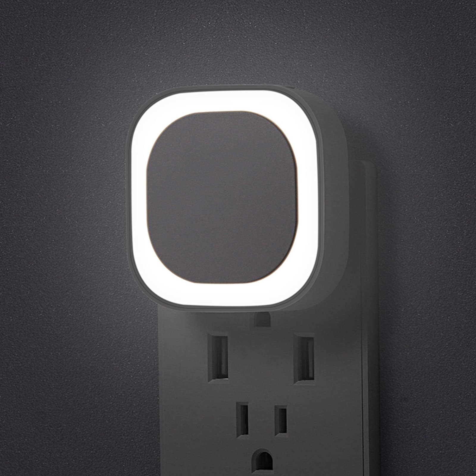 2 Pack Dimmable LED Night Light with Auto Dusk to Dawn Sensor - Soft Glow Daylight White Plug-in Wall Light for Bathroom, Hallway, Stairs, Kitchen, Bedroom, Garage - Perfect for Nighttime Safety and Convenience