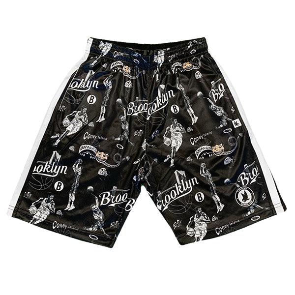 Men's Brooklyn Basketball Flow Shorts - Breathable Quick-Dry Athletic Shorts for Basketball, Running & Gym Workouts - Perfect for Training, Casual Wear & Outdoor Sports