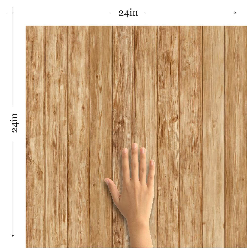 Brown Wood Texture Peel and Stick Removable Wallpaper - Self-Adhesive Vinyl Wall Covering for Bedroom, Living Room, Kitchen Decor - Easy to Install & Remove - 7703