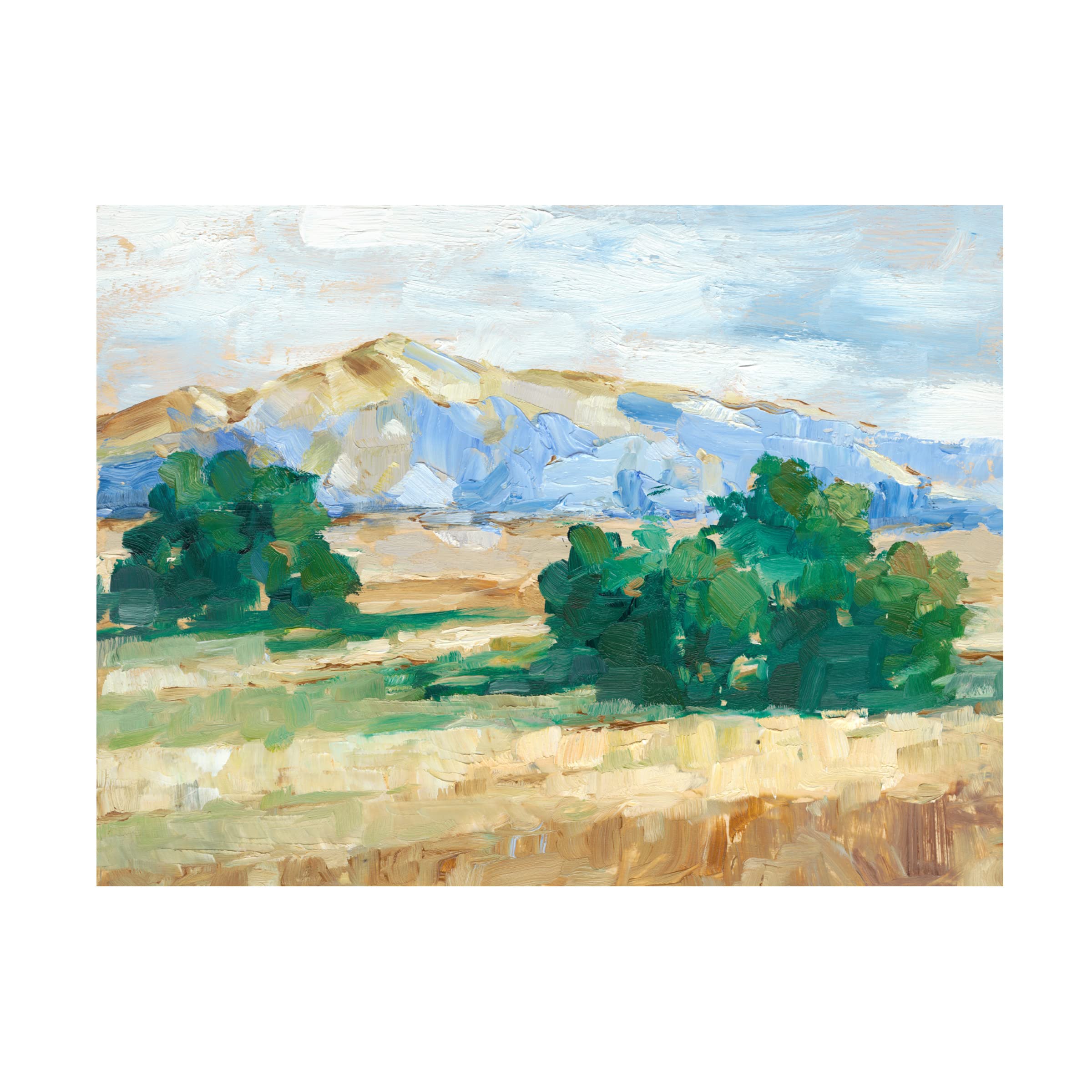 Trademark Fine Art 'Sunny Field II' Canvas Wall Art by Ethan Harper - Vibrant Landscape Painting for Living Room, Bedroom & Office Decor