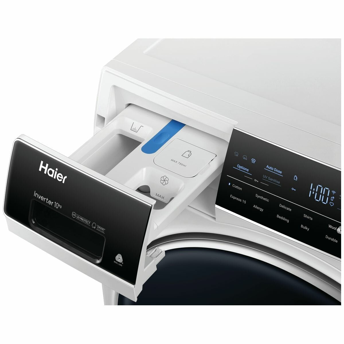 Haier 600 Series 10kg Front Load Washing Machine with UV Protection HWF10AN1 - Perfect for Large Families & Allergy Sufferers | Energy Efficient Laundry Solution for Homes & Apartments