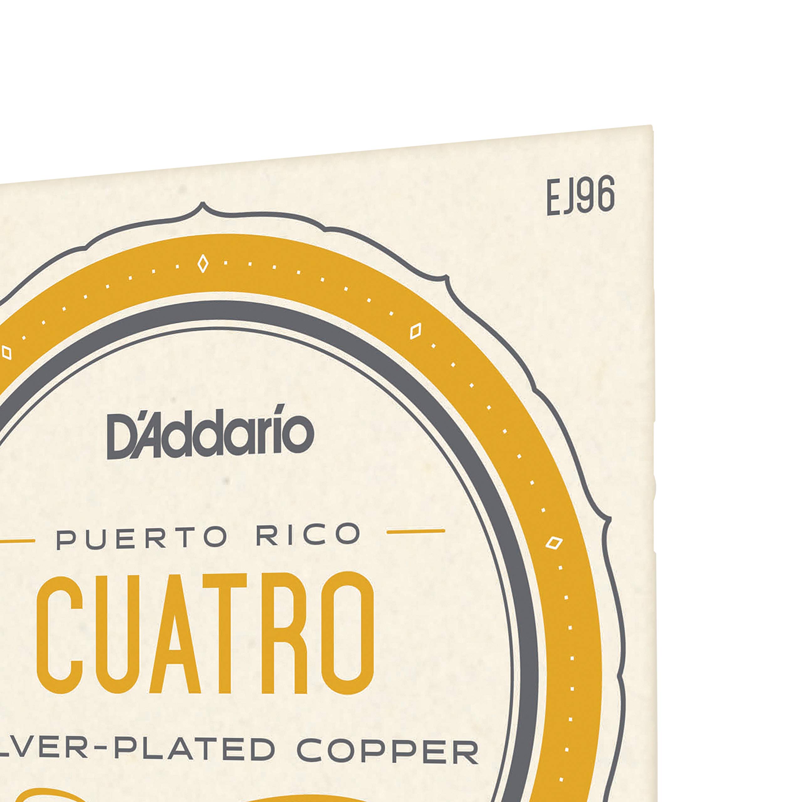 D'Addario EJ96 Cuatro Strings for Puerto Rico - High-Quality Nylon Strings for Traditional Cuatro Music | Perfect for Folk, Latin, and Classical Performances