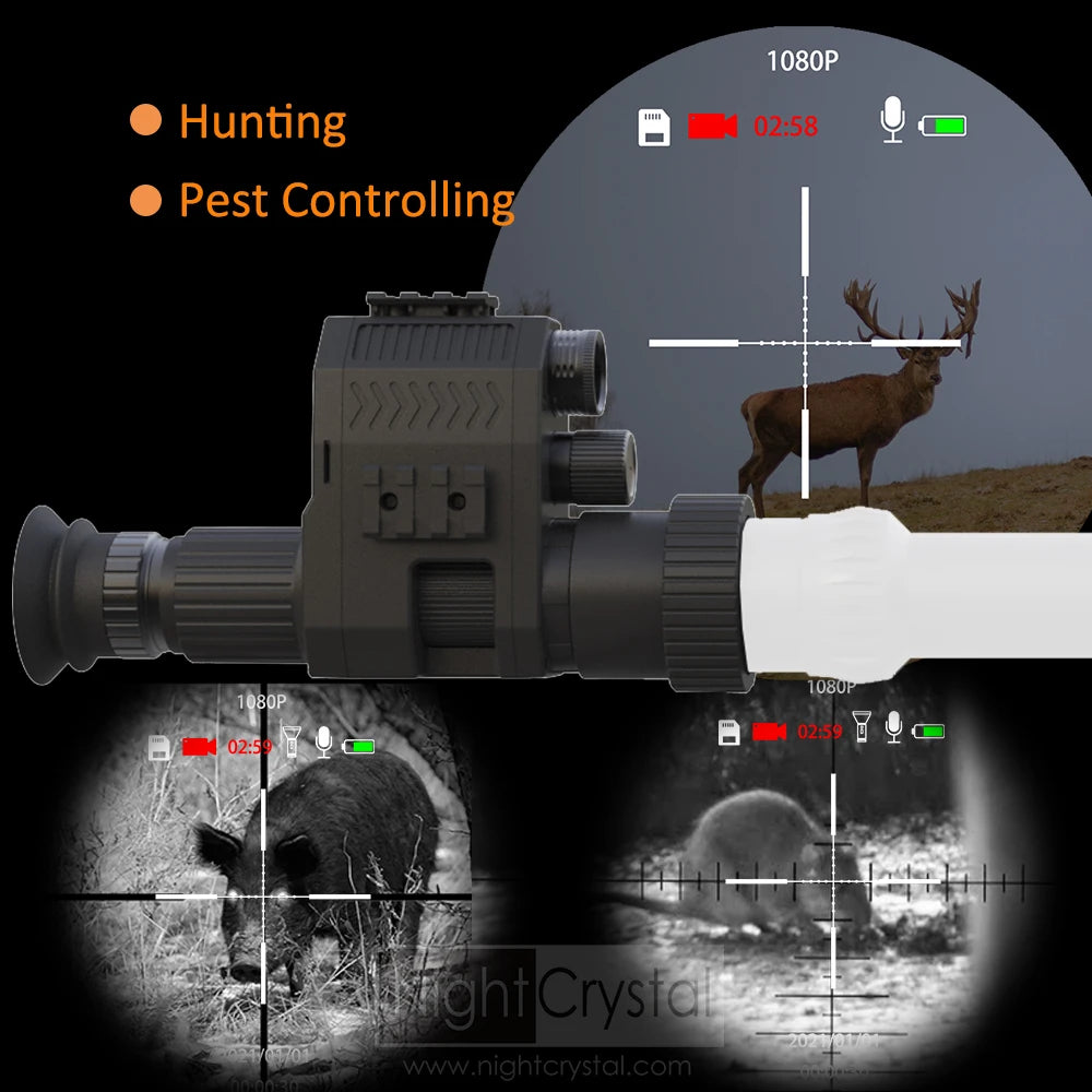 Megoarei NK007 Plus 4B Night Vision Spotting Scope - 850nm IR Infrared Thermal Optics for Coyote Hunting, Wildlife Observation & Security Surveillance | HD Vision in Complete Darkness
