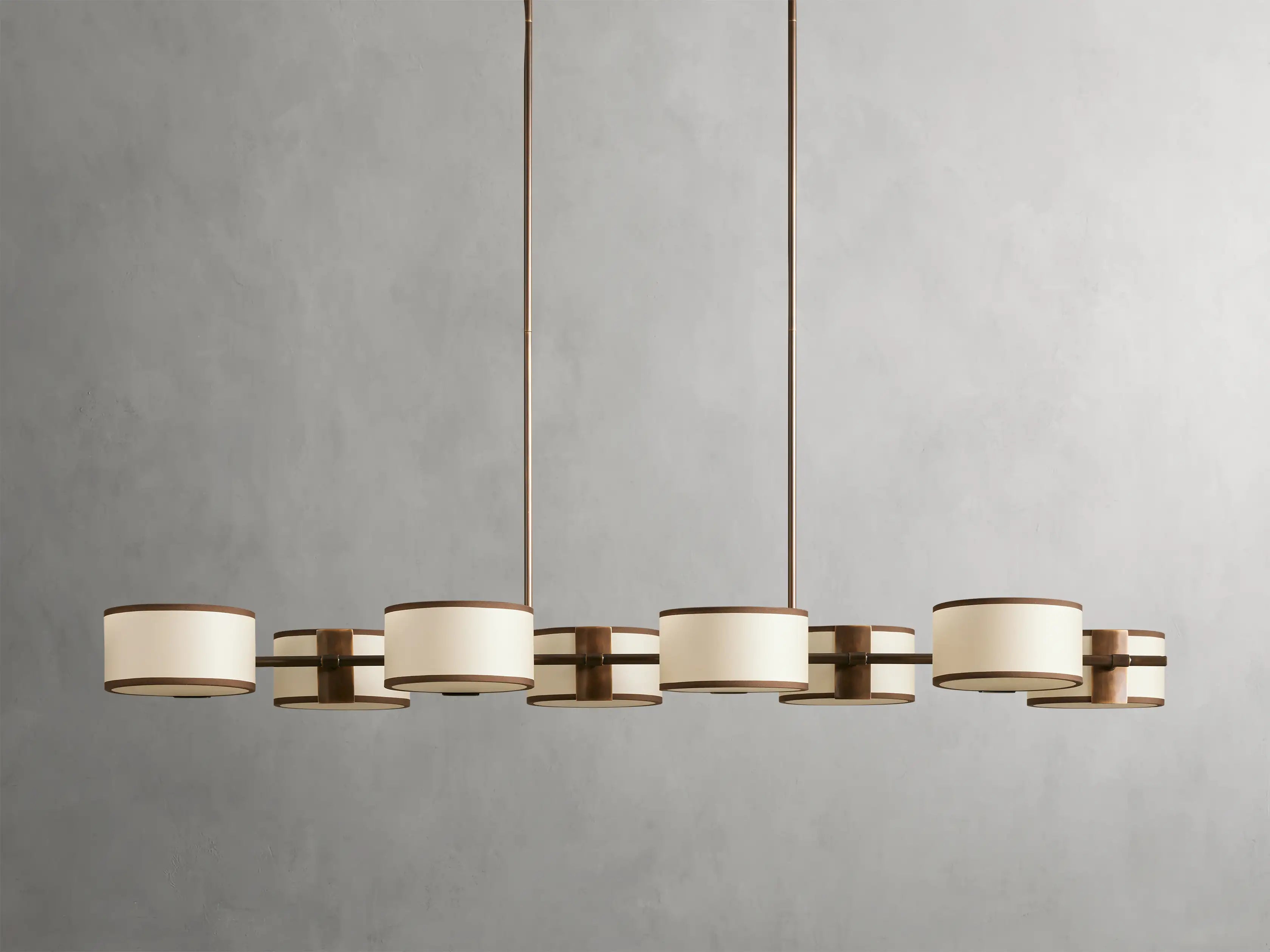 Daphne Linear Chandelier - Modern 6-Light LED Pendant Lighting Fixture for Dining Room, Kitchen Island & Living Room Decor