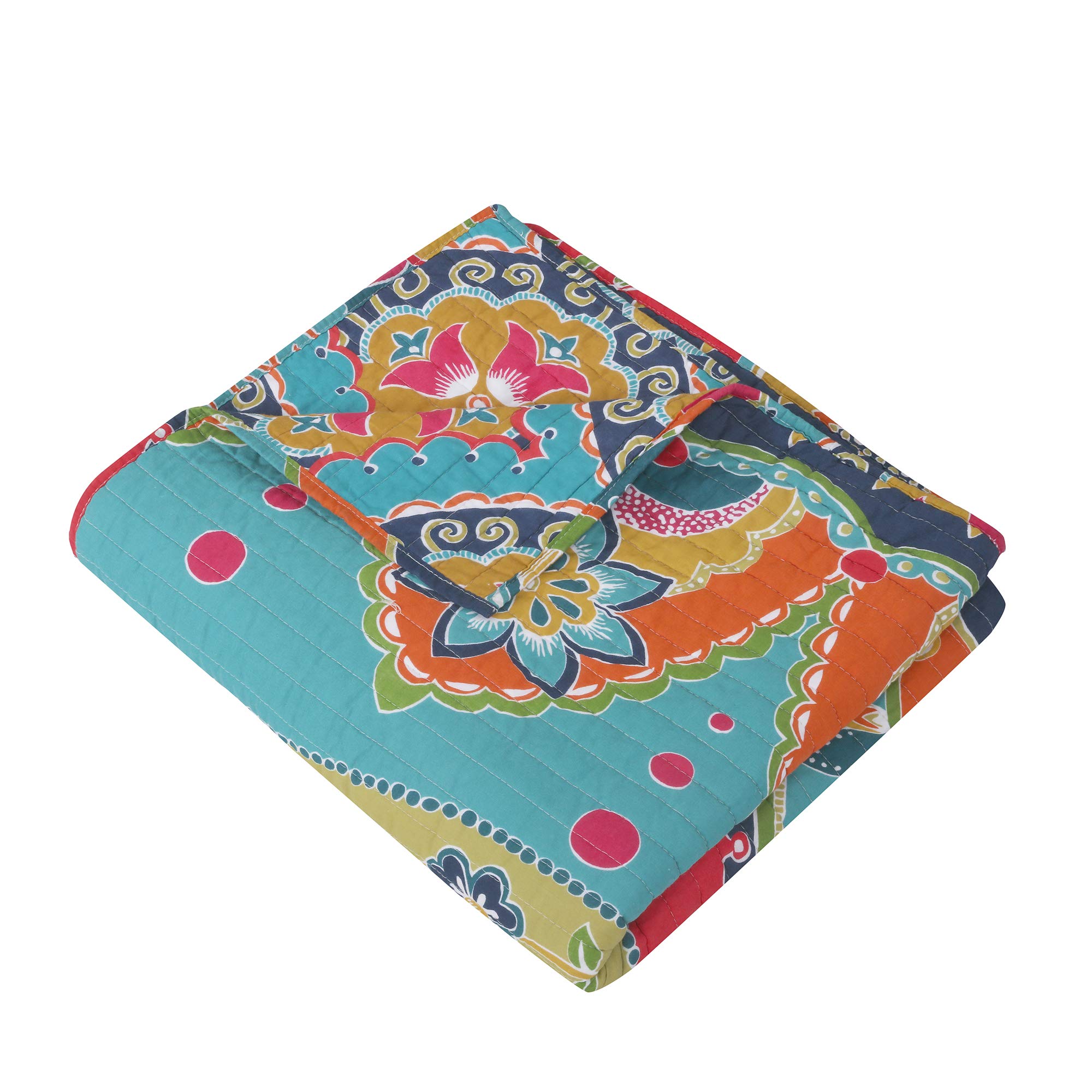 Levtex Home Amelie Quilted Throw Blanket - Soft & Cozy Bedspread for Couch, Bed, or Sofa - Perfect for Living Room, Bedroom & Home Decor