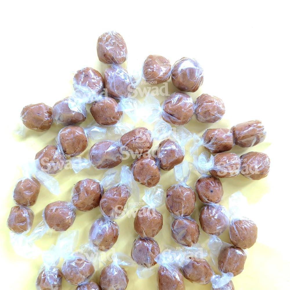 Panjon Swad Twin Imli Candy - Sweet & Sour Tamarind Toffee, 400g Jar - Perfect for Snacking, Gifting & Indian Dessert Lovers