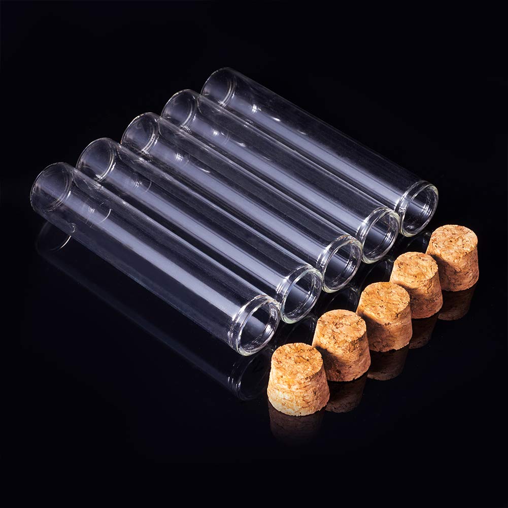 BENECREAT 20 Pack 30ml Clear Glass Bottles with Cork Stoppers - Small Decorative Containers for DIY Crafts, Essential Oils, Wedding Favors & Home Decor