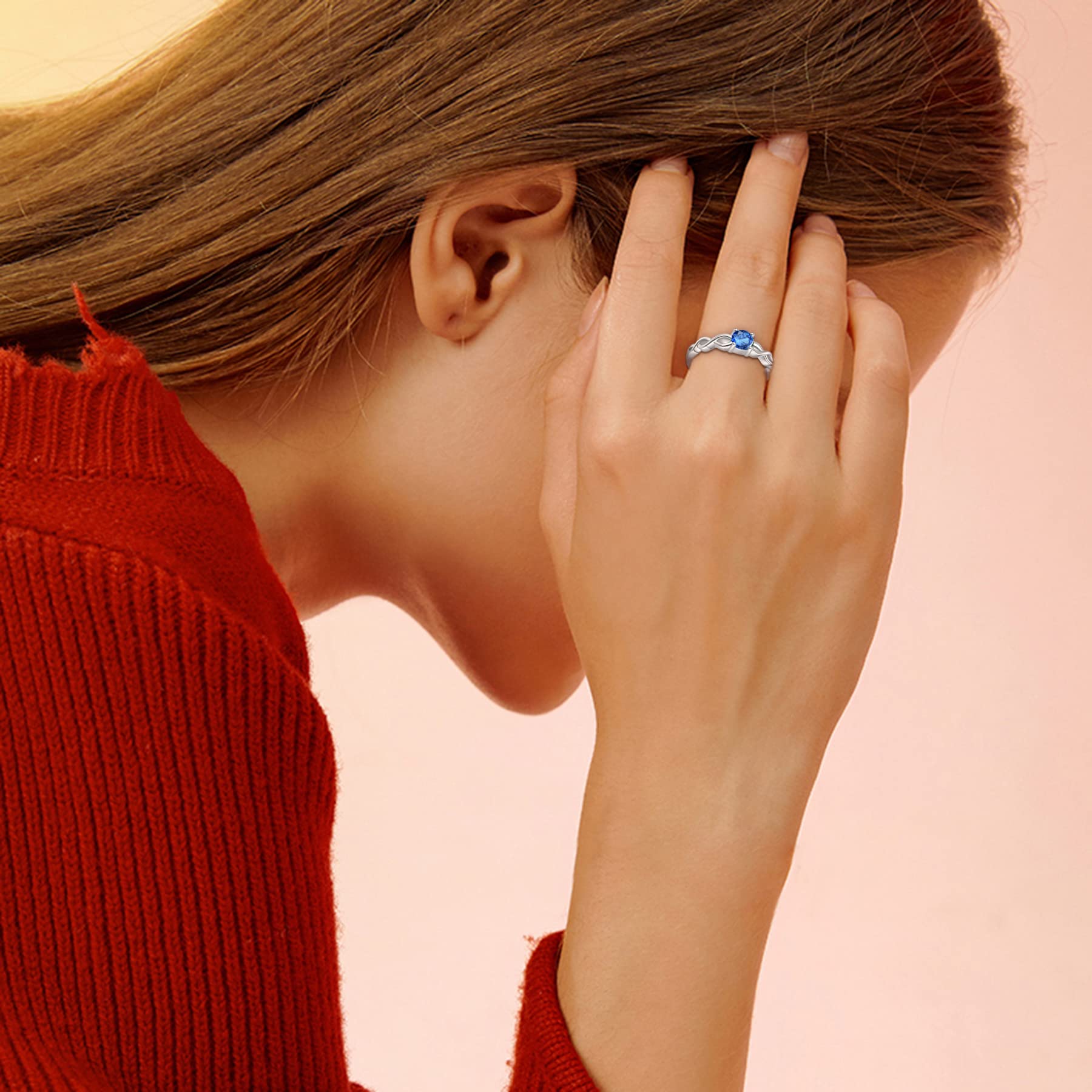 Starchenie Infinity Promise Rings for Women - Sterling Silver Cubic Zirconia Wedding & Engagement Rings - Perfect for Anniversaries, Proposals & Romantic Gifts