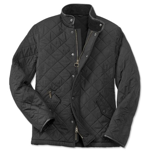 Barbour Powell Jacket for Men - Classic Waxed Cotton Waterproof Outdoor Coat (Black) | Perfect for Hiking, Camping & Countryside Adventures