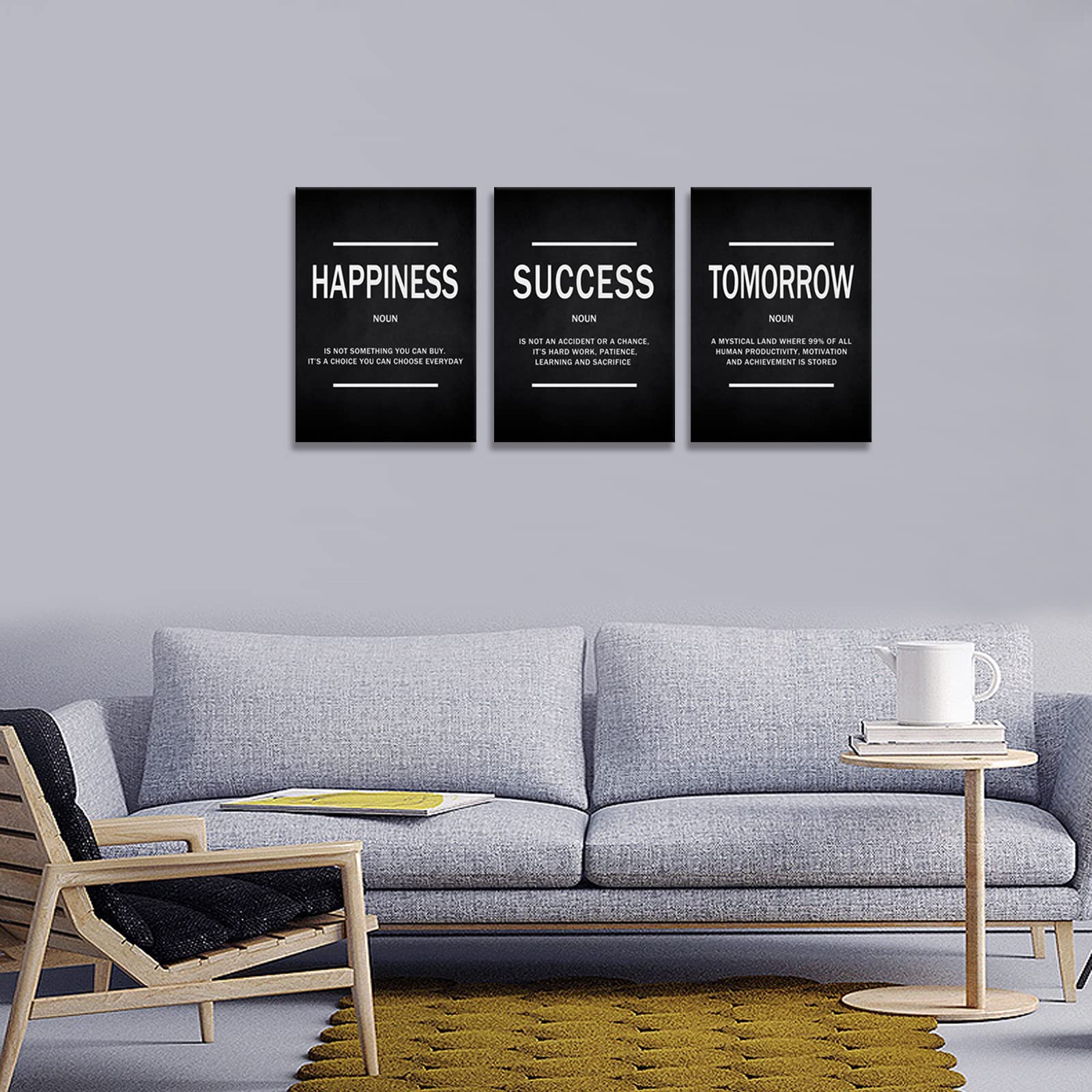 KAWAHONE Motivational Success Quotes Wall Art - Inspirational Entrepreneur Tomorrow Poster for Home, Office & Workplace - Perfect Gift for Business Leaders, Men & Women - Ideal for Home Decor, Office Motivation & Leadership Gifts