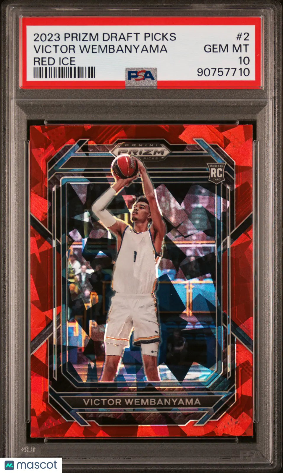 2023 Panini Prizm Draft Picks Victor Wembanyama Rookie Card Red Ice #2 PSA 10 Gem Mint - Perfect for NBA Collectors & Basketball Memorabilia Enthusiasts