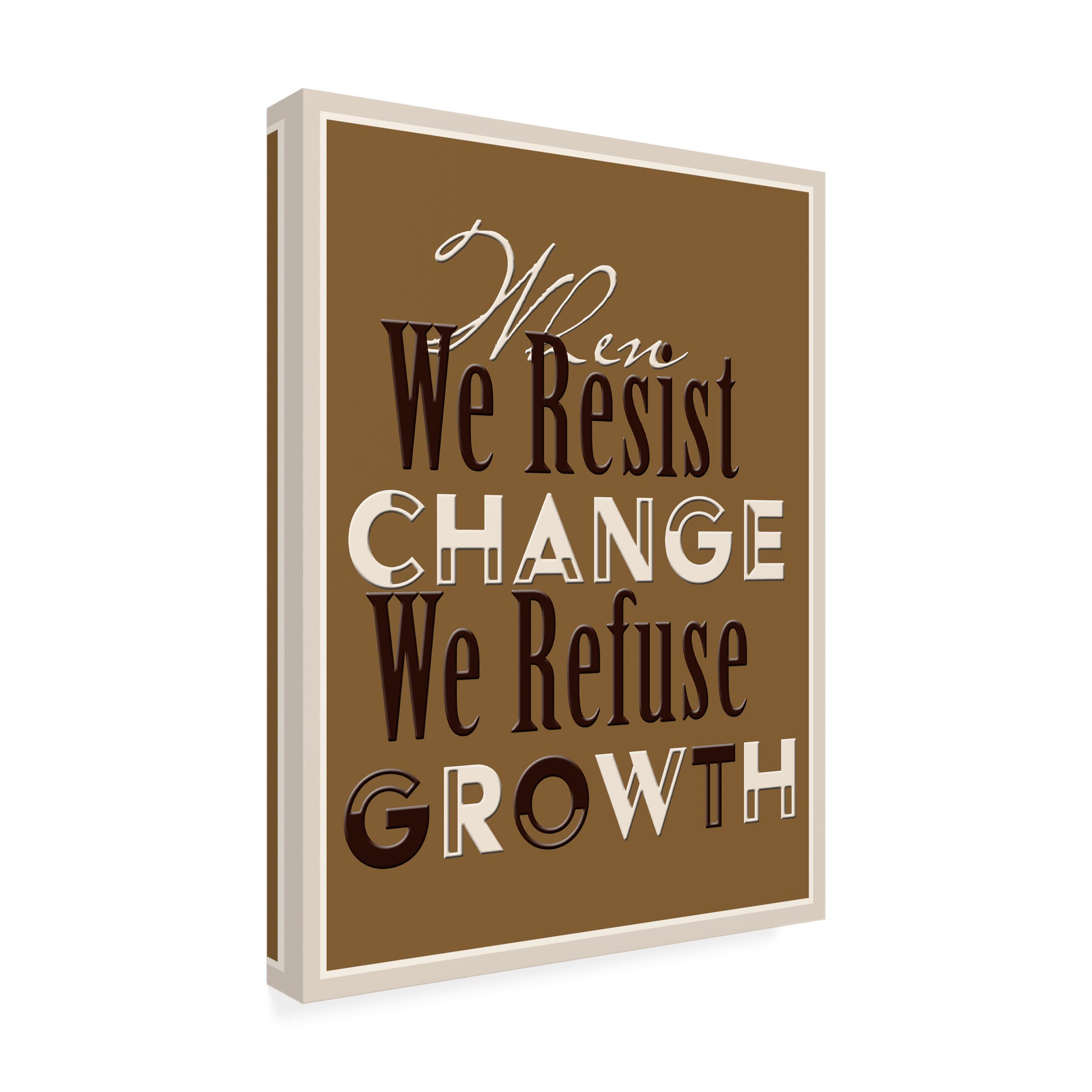 Trademark Fine Art 'Change Word Art' Canvas Print by Richard Homawoo - Inspirational Wall Decor for Living Room, Bedroom & Office