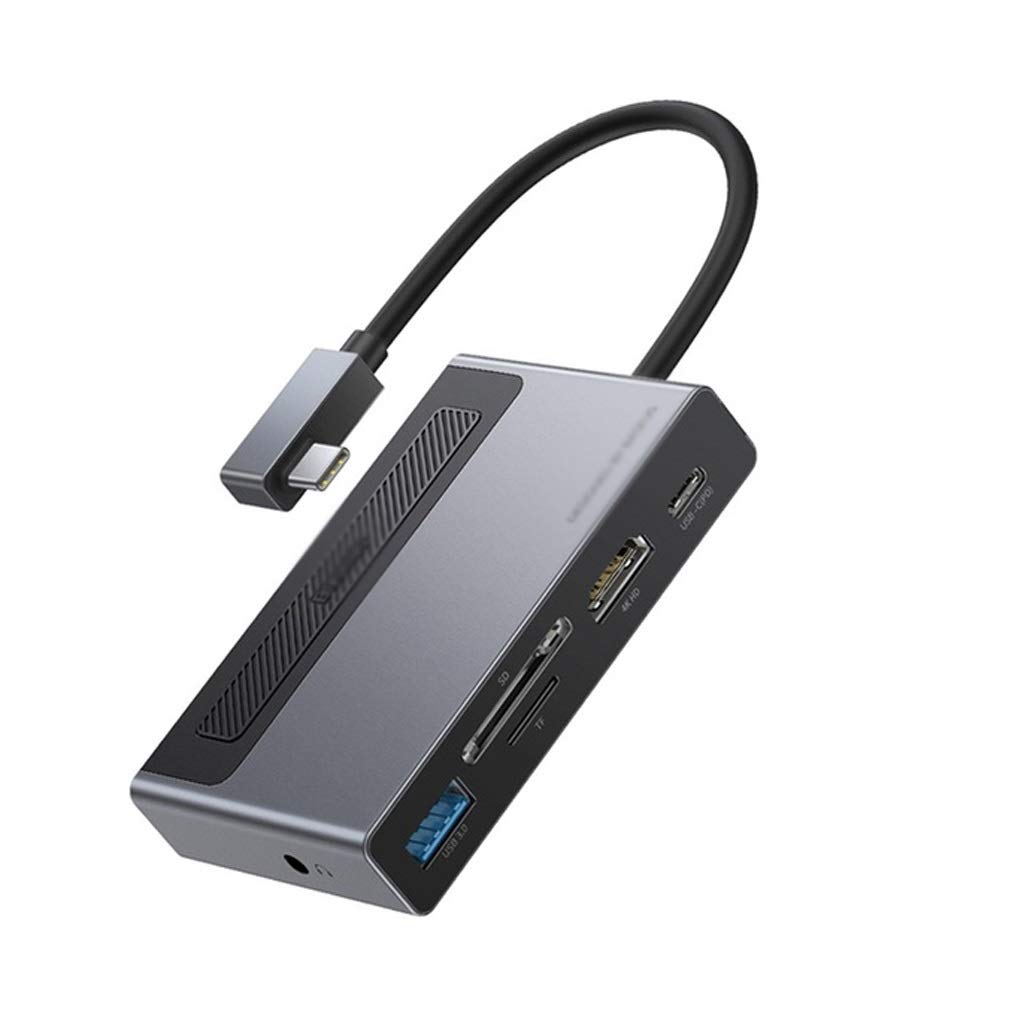 TWDYC USB C Hub with 4K HDMI, SD/TF Card Reader, 3 USB 3.0 Ports - Retractable USB C Adapter Dock for MacBook Pro/Air, iPad Pro, Chromebook - Perfect for Home Office, Travel & Multi-Device Connectivity