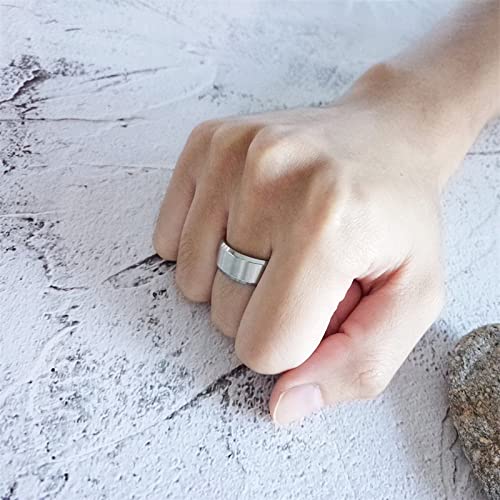 Viking Wolf Spinner Ring for Men & Women - Stainless Steel Wolf Head Anxiety Relief Ring - Fenrir Wolf Spirit Jewelry Gift - Silver Size 7 - Perfect for Stress Relief, Meditation & Wolf Lovers