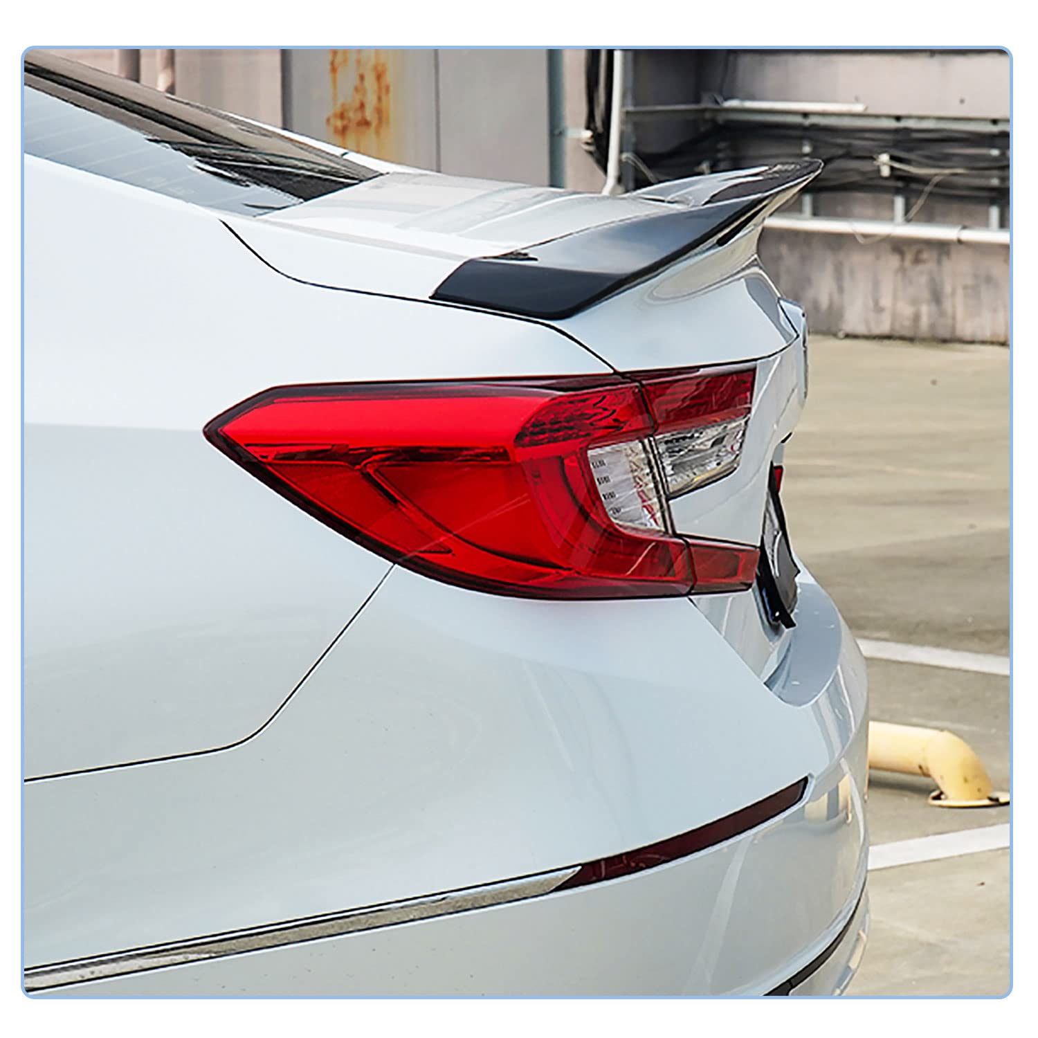 2018-2022 Honda Accord 10th Gen Sedan Trunk Spoiler - High-Kick Rear Wing Lip for 4 Door Models | Enhances Aerodynamics & Sporty Style | Perfect for Car Enthusiasts & Street Racing