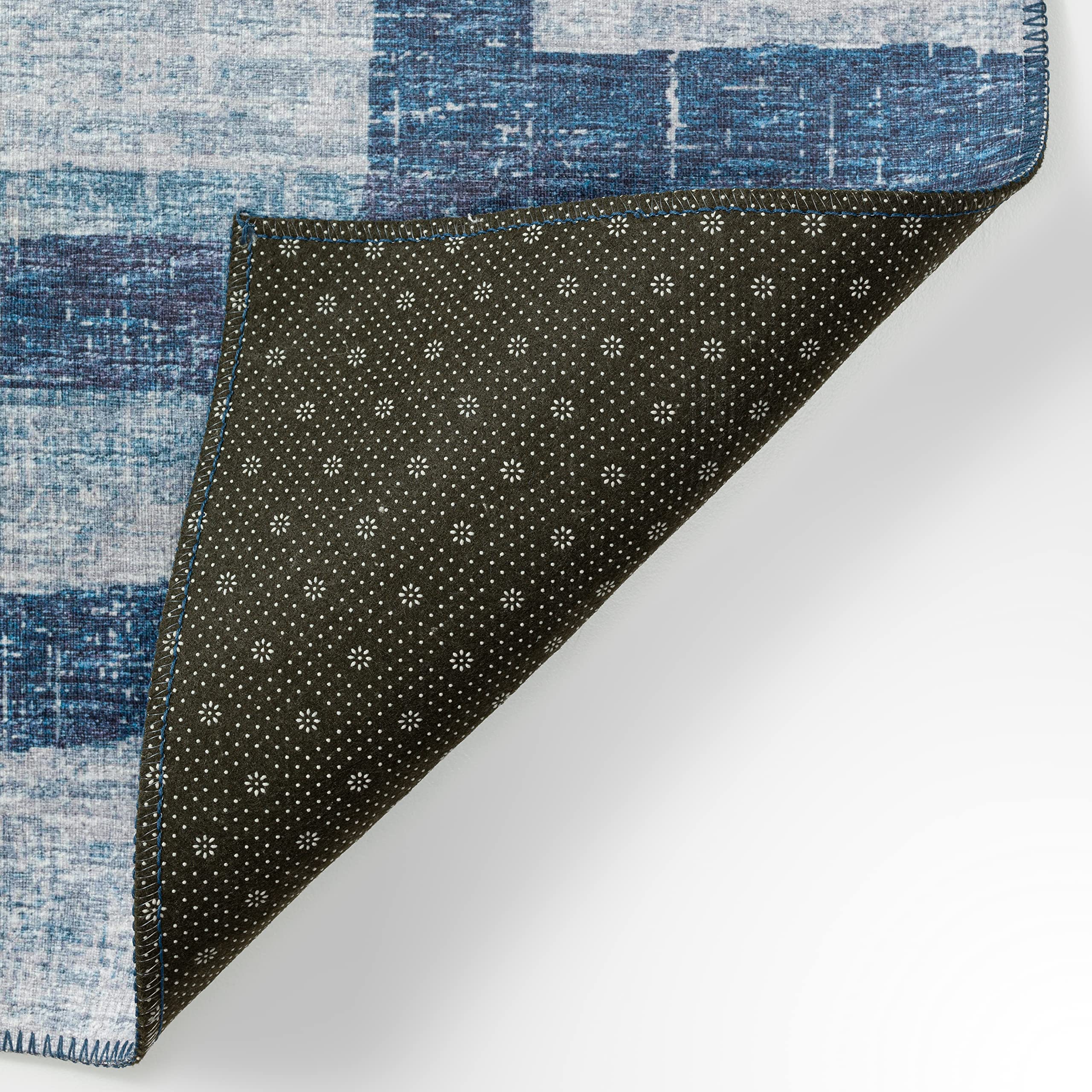 Addison Rugs Yuma AYU34 Blue 8' x 8' Square Area Rug - Soft Plush Living Room Carpet for Bedroom, Dining Room & Home Decor
