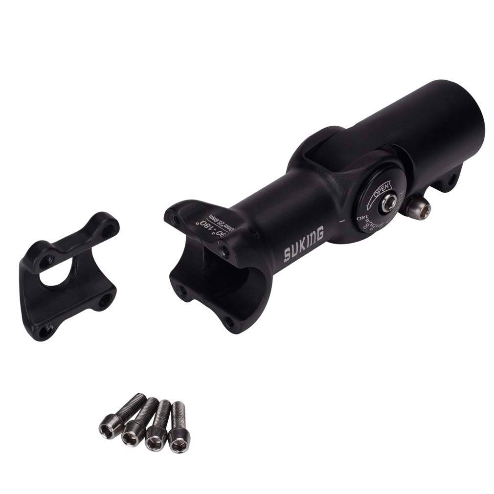 FOMTOR 31.8mm Adjustable Bike Stem 0-90 Degree 80mm MTB Handlebar Stem for Mountain Bike, Road Bike, Fixed Gear & BMX - Perfect for Commuting, Trail Riding & Urban Cycling