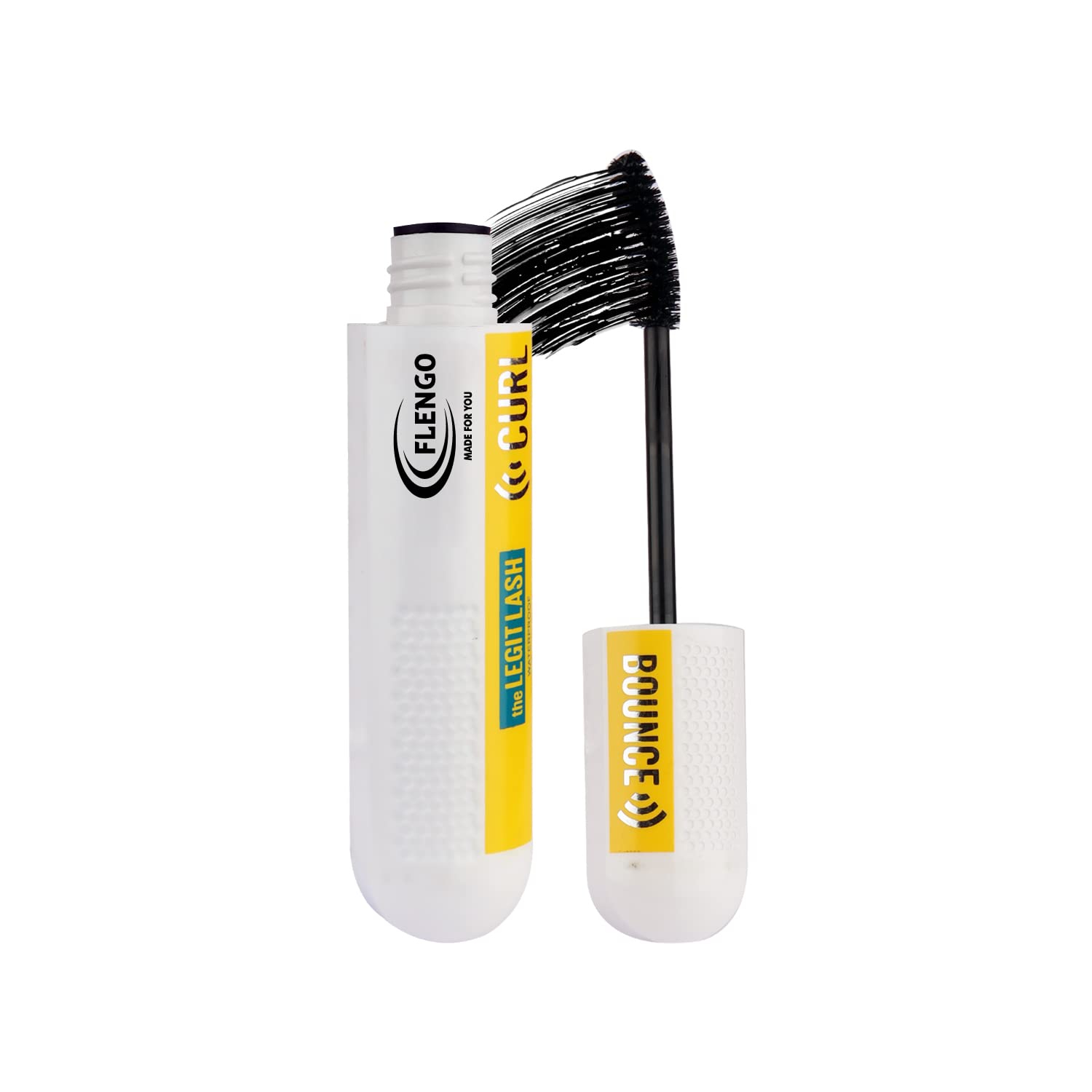 FLENGO Curl The Legit Lash Bounce Mascara - Black Volumizing & Lengthening Waterproof Mascara for Natural or Dramatic Lashes | Perfect for Daily Wear, Office Makeup & Special Occasions