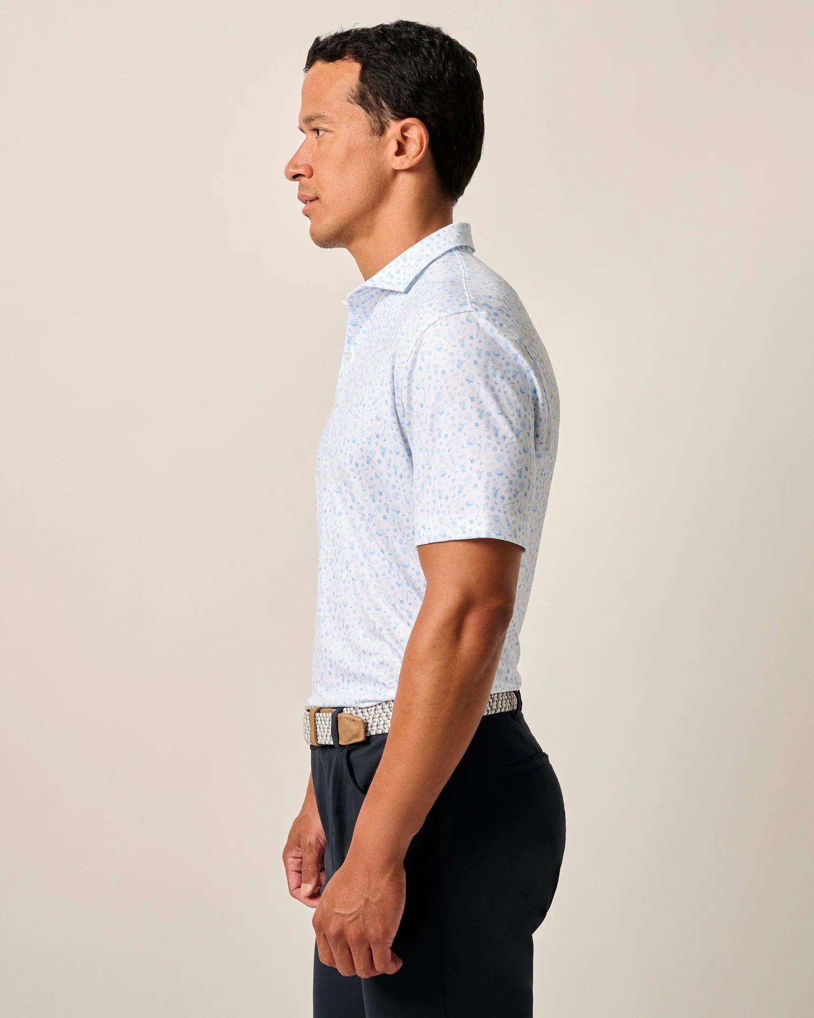 Johnnie O Juice Prep Performance Polo Shirt for Men - Moisture-Wicking Golf & Tennis Shirt in Maliblu - Perfect for Sports, Casual Wear & Outdoor Activities