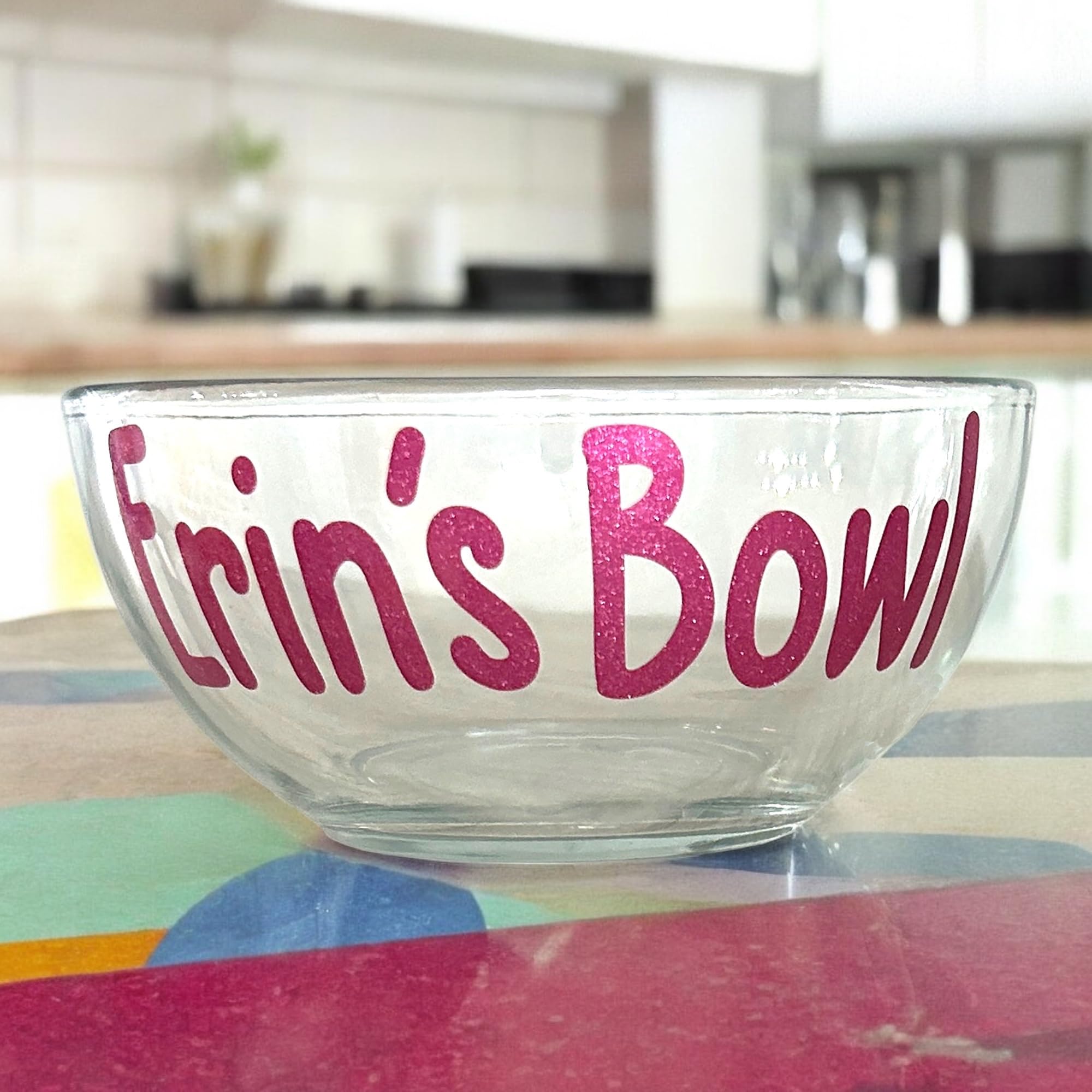 Personalized Glass Ice Cream Bowl - Custom Gift for Grandpa, Grandma, Mom, Dad, Papa or Pappy - Perfect for Cereal, Candy & Snacks - Ideal for Family Gatherings & Special Occasions