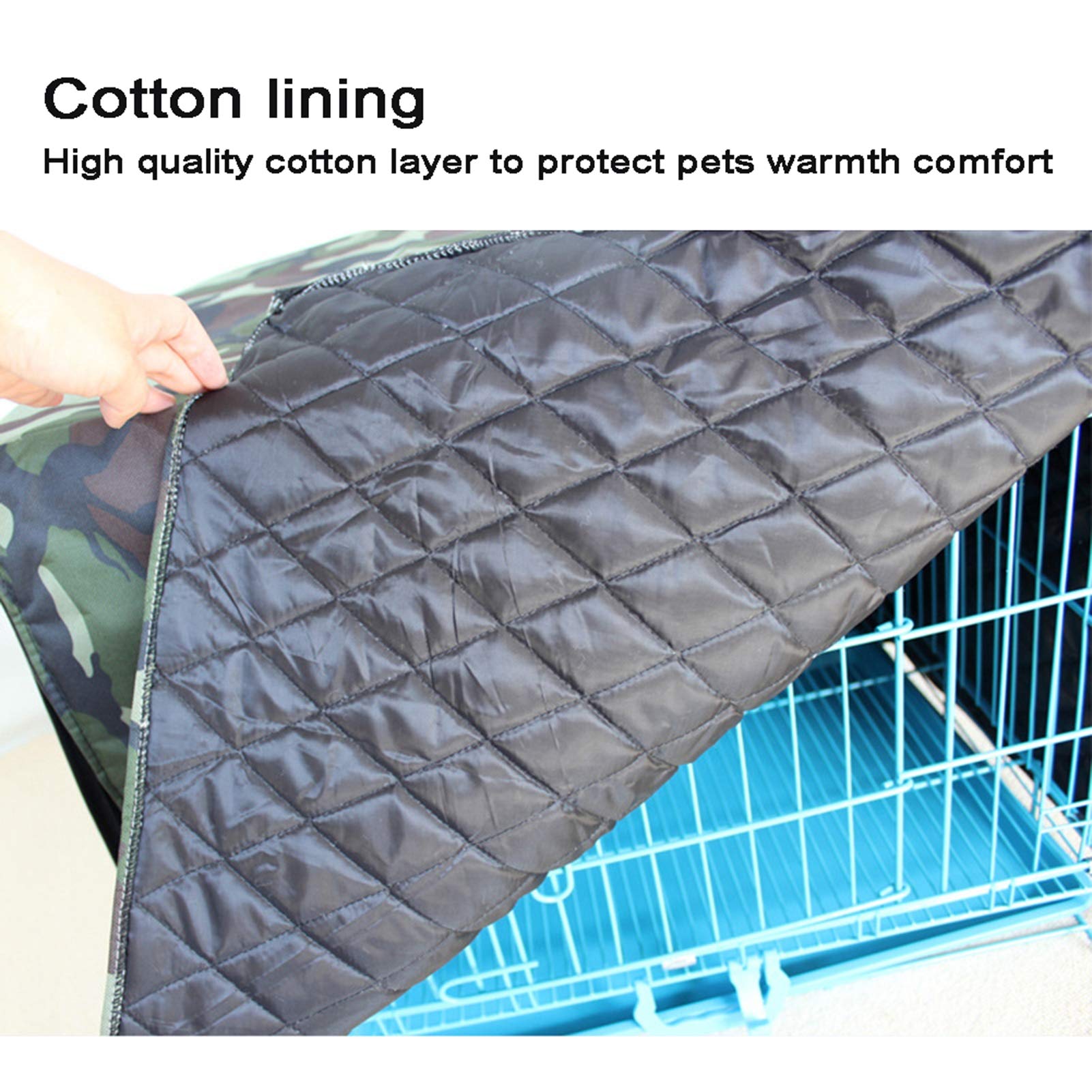 Waterproof Dog Crate Cover for Wire Crates - XXL Outdoor Pet Kennel Cover with Easy On/Off & Adjustable Fit - Perfect for Travel, Camping & Home Use