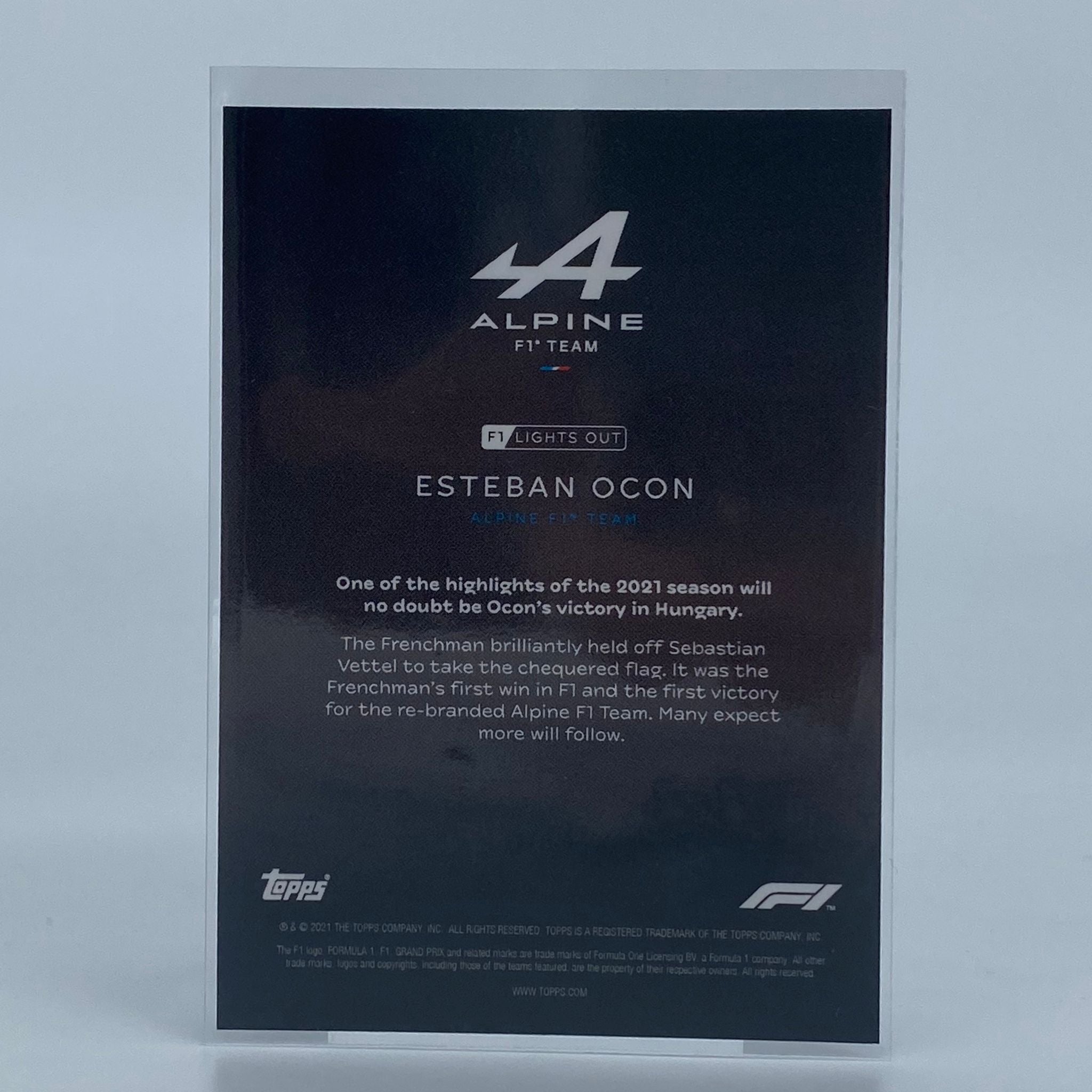 Esteban Ocon 93/99 F1 Racing Driver Blue Parallel Collectible Card - Perfect for F1 Fans, Sports Memorabilia Collectors & Trading Card Enthusiasts