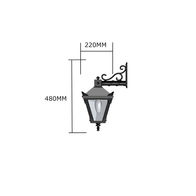 Alphington 1Lt Outdoor Wall Lamp - Cast Iron Black Finish - Weatherproof Exterior Light for Porch, Patio & Garden - Perfect for Home & Commercial Outdoor Lighting