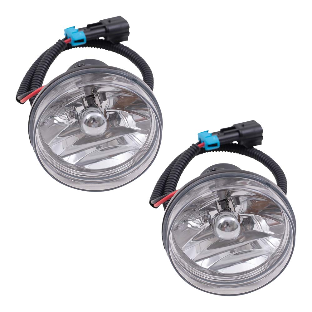 Brock Replacement Fog Lights Pair for 2008-2016 Pinnacle CXU612 CXU613 - Compatible with 84722512 - Durable All-Weather Driving Lights for Enhanced Visibility in Rain & Fog