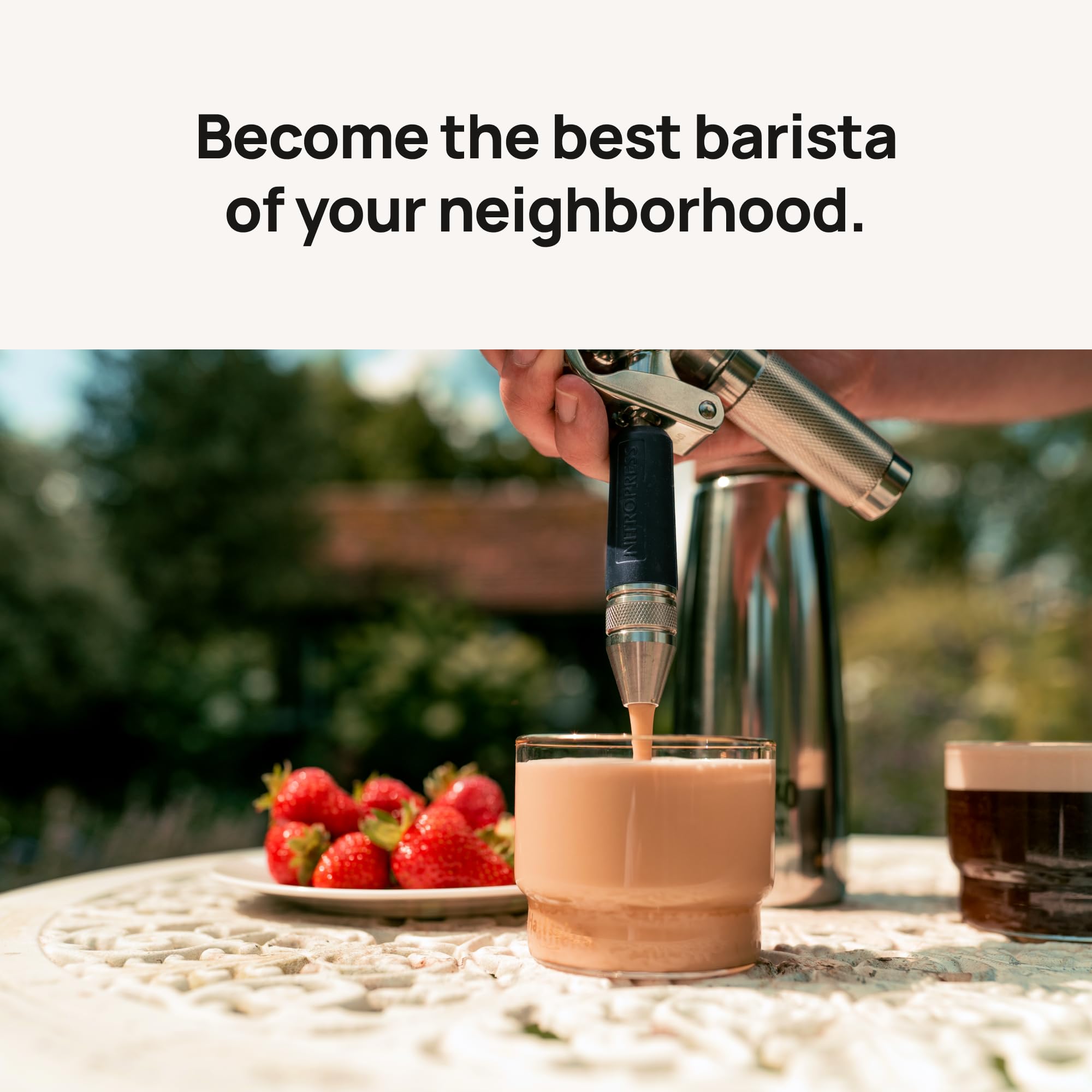 NitroPress Nitro Cold Brew Maker & Dispenser - Home Nitro Coffee System for Barista-Style Drinks | Perfect for Coffee Lovers, Office Use & Entertaining Guests
