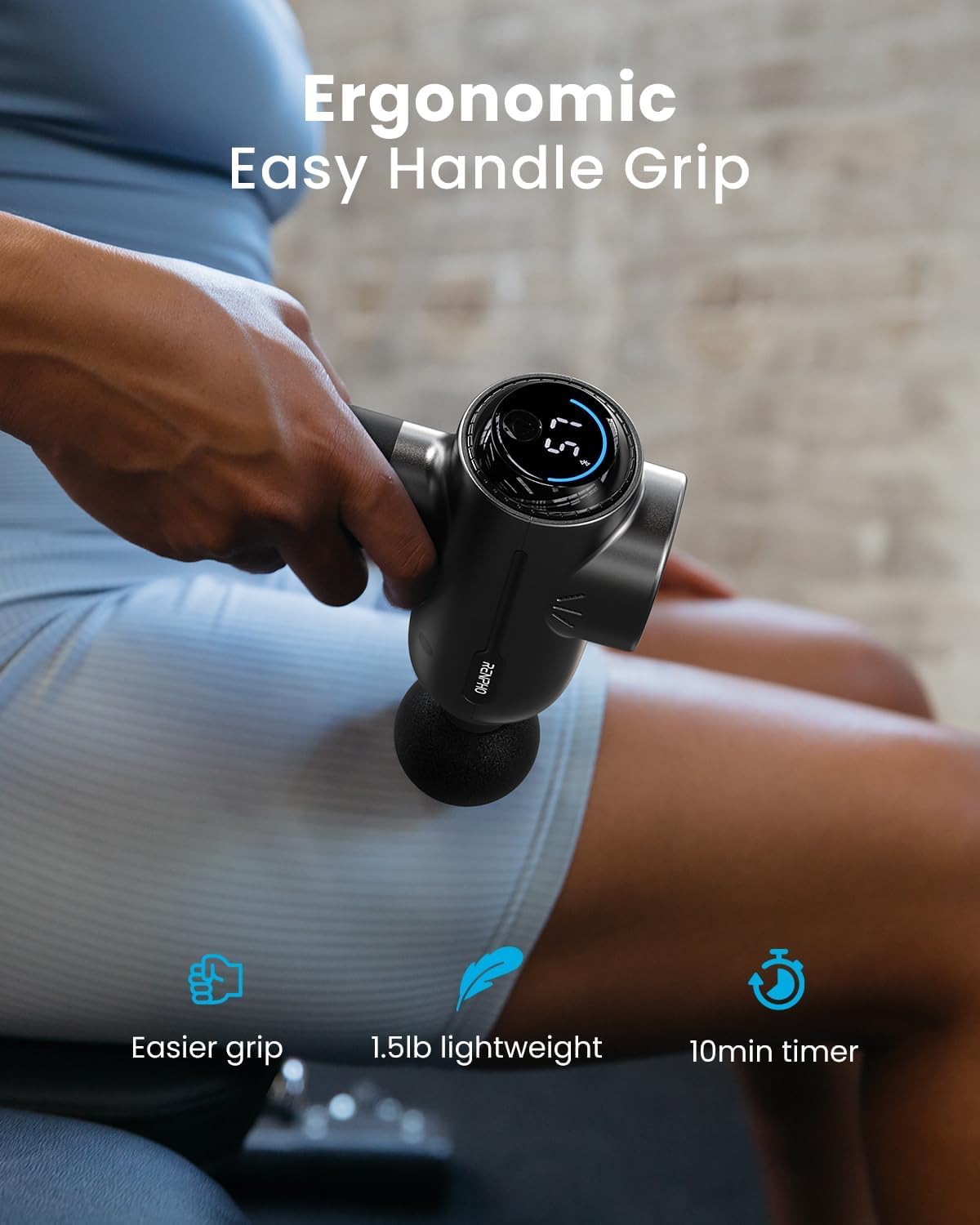 RENPHO Bluetooth Percussion Massage Gun with Heat Therapy - FSA HSA Eligible Portable Deep Tissue Massager for Back, Neck & Muscle Pain Relief - Perfect for Athletes, Mothers Day Gifts, Men & Women - Includes Carry Case (Active+ Thermal Technology) - Ideal for Post-Workout Recovery, Office Stress Relief & Home Relaxation