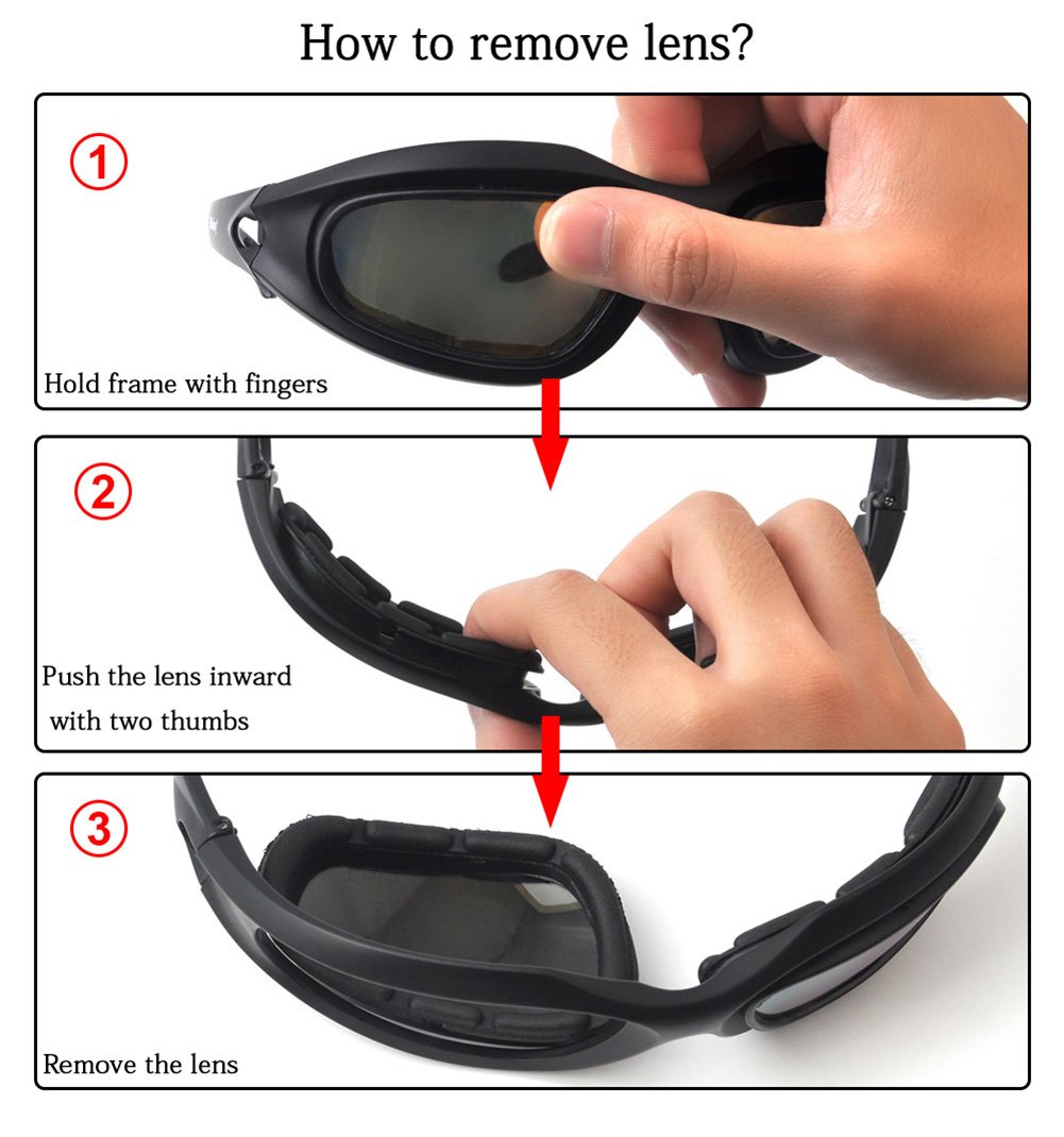 Bernard Bertha Motorcycle Riding Goggles - UV Protection, Anti-Fog with 4 Interchangeable Lenses for Men & Women - Ideal for Motorcycling, Cycling, ATV Riding & Outdoor Sports