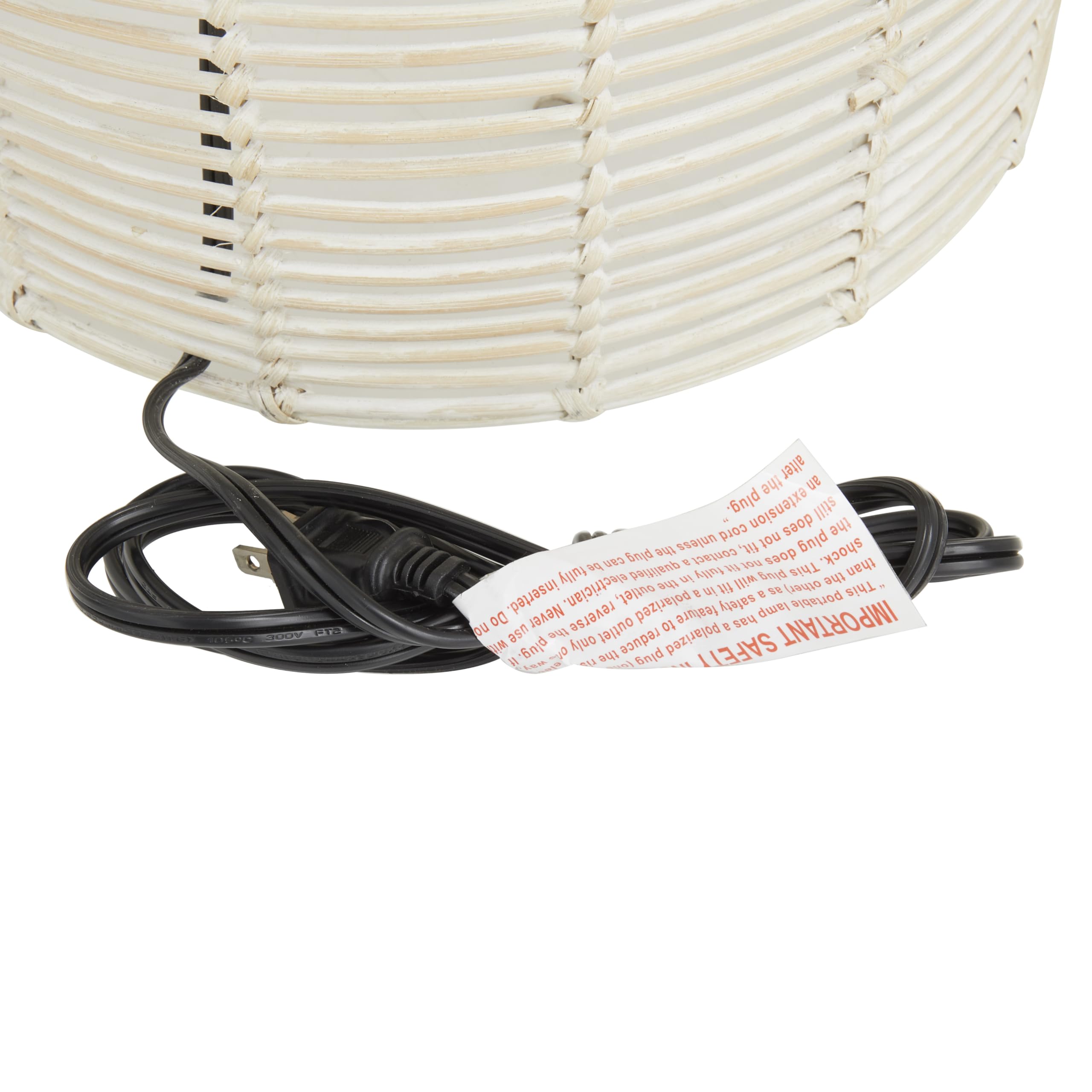 Handmade Rattan Table Lamp with Woven Drum Shade - 15
