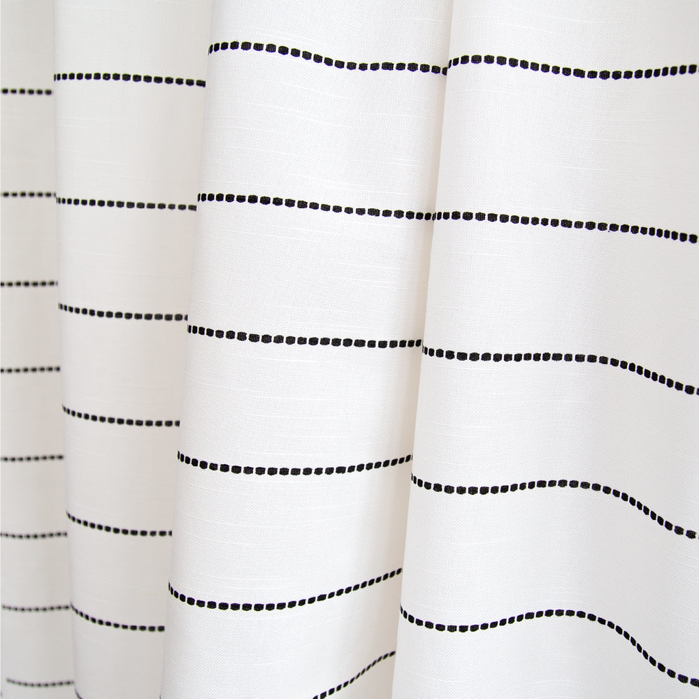Emile Stripe Cotton Fabric - Onyx Black, 30 Yards | Premium Quality Remnant Cotton for Sewing, Quilting & DIY Crafts | Perfect for Home Decor, Apparel & Upholstery Projects
