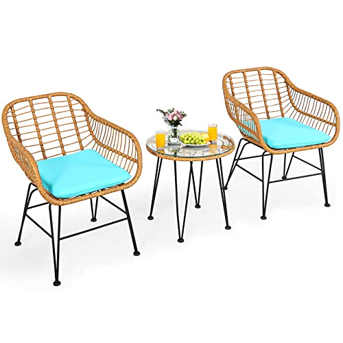 Brownish Yellow - Turquoise